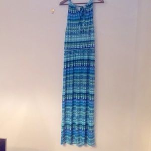 Laundry summer dress - various shades of blue and green.  Elastic at waste